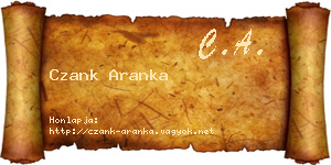 Czank Aranka névjegykártya
